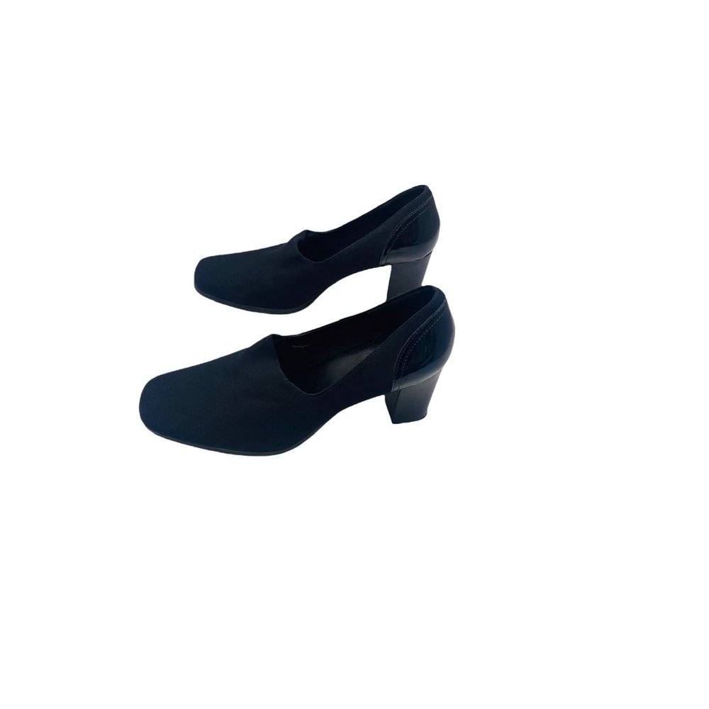 Lauren Blackwell Taylor Heels Slip On Career Wear Two Toned Womens Shoes Black 9 - Picture 3 of 7